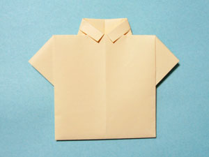 シャツ型ポチ袋の折り紙