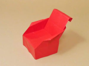 椅子」 (笠原邦彦:創作 「折り紙百科-子供から大人まで楽しめる200作例