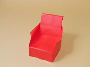 椅子」 (笠原邦彦:創作 「折り紙百科-子供から大人まで楽しめる200作例