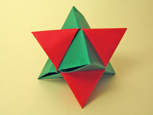 前川淳さんの本「折る幾何学-約60のちょっと変わった折り紙」折り進め