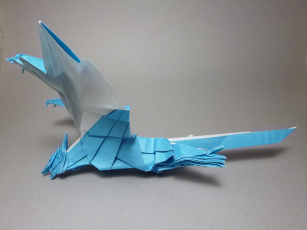 折り紙のフロストドラゴン（ケイド・チャン 創作）試作